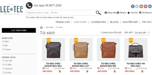 Top +10 Cửa Hàng Túi Đeo Chéo Nam Hà Nội Giá Tốt Nhất