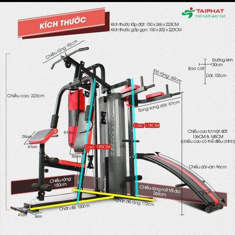 Top 10 Địa Chỉ Bán Ghế Tập Tạ Đa Năng Tại Hà Nội Giá Rẻ