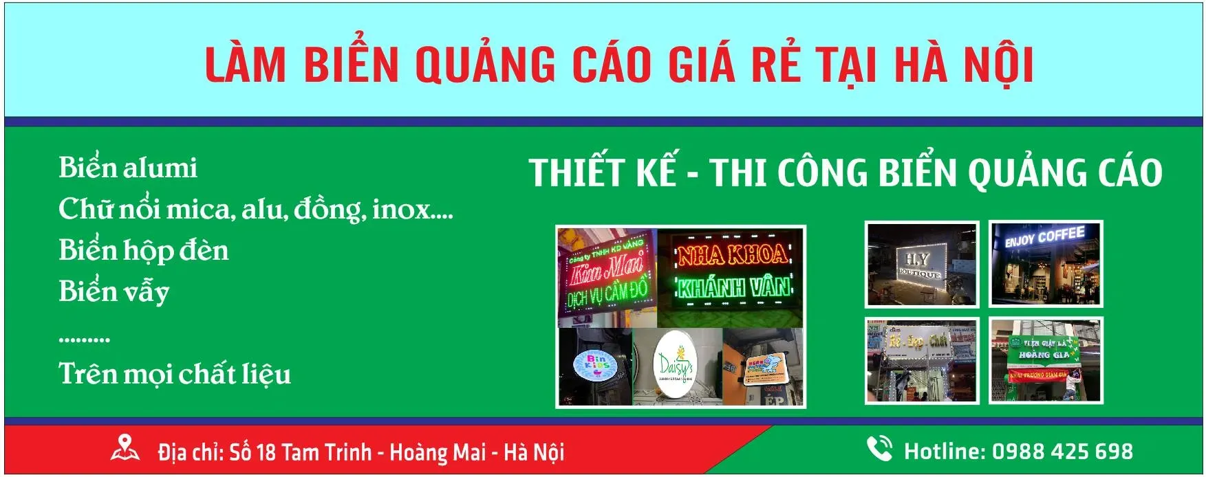 Top +10 Địa Chỉ Làm Biển Quảng Cáo Tại Hà Nội Giá Tốt Nhất