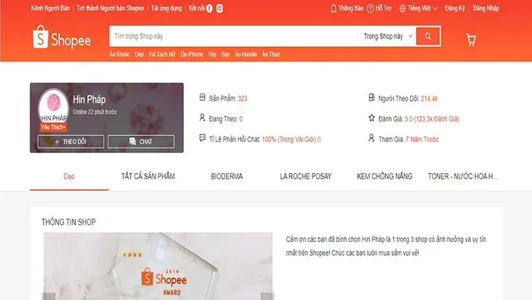 Top +10 Shop Mỹ Phẩm Uy Tín Trên Shopee ở Hà Nội Không Nên Bỏ Lỡ